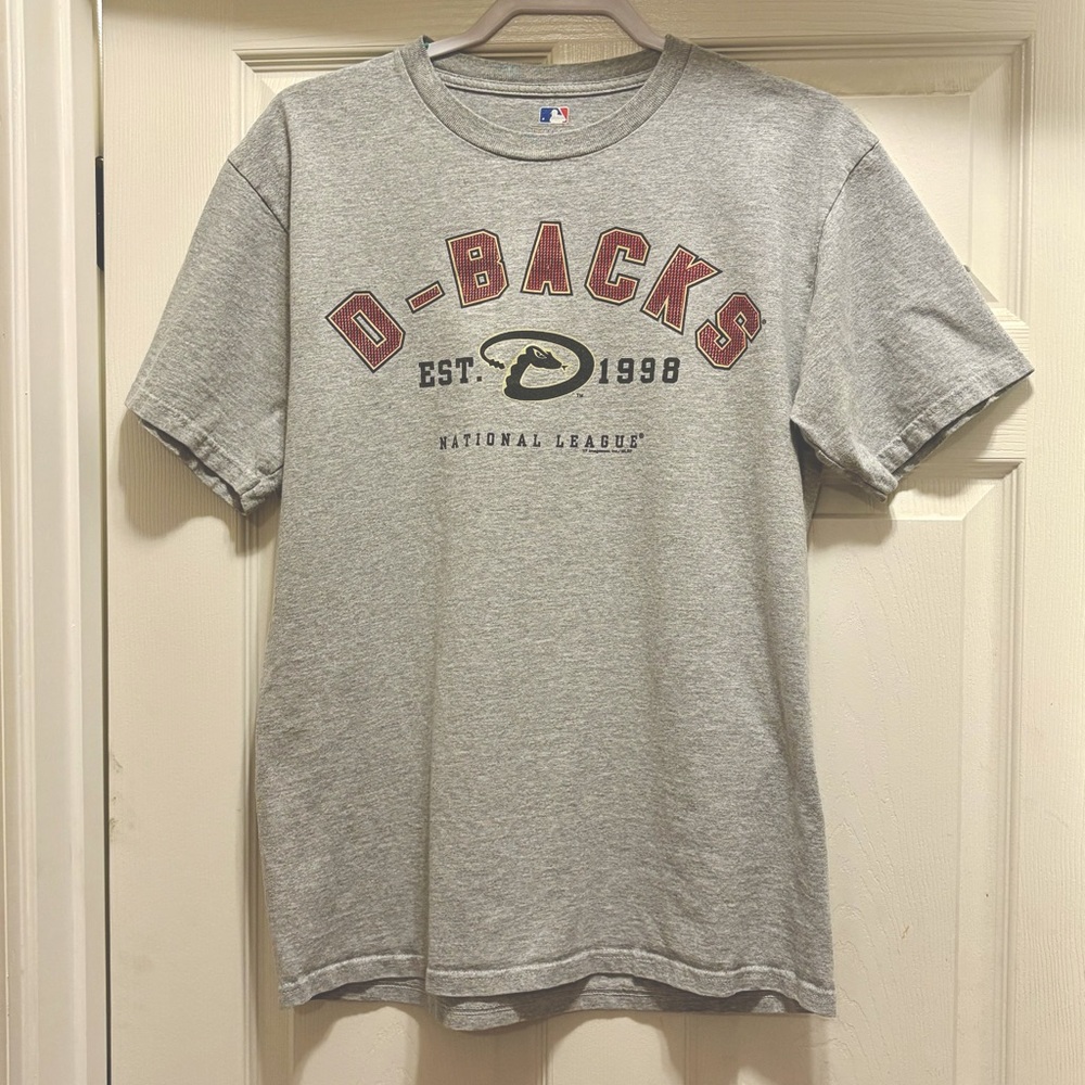MLB Arizona Diamondbacks Gray Heather Cotton Blend T-Shirt, Unisex Medium, EUC - Picture 2 of 5